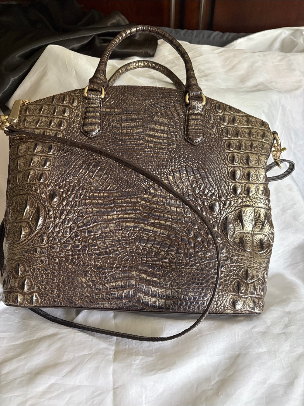 Brahmin Large Duxbury Satchel Umbra Melbourne w/Registration Card & Dust Bag - Picture 2 of 7